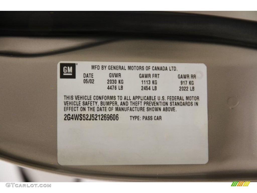 2002 Century Custom - Light Sandrift Metallic / Taupe photo #16