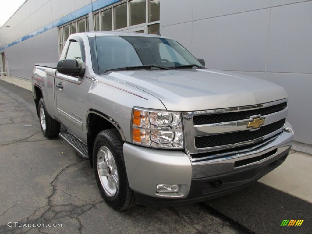 2011 Silverado 1500 LT Regular Cab 4x4 - Sheer Silver Metallic / Ebony photo #11