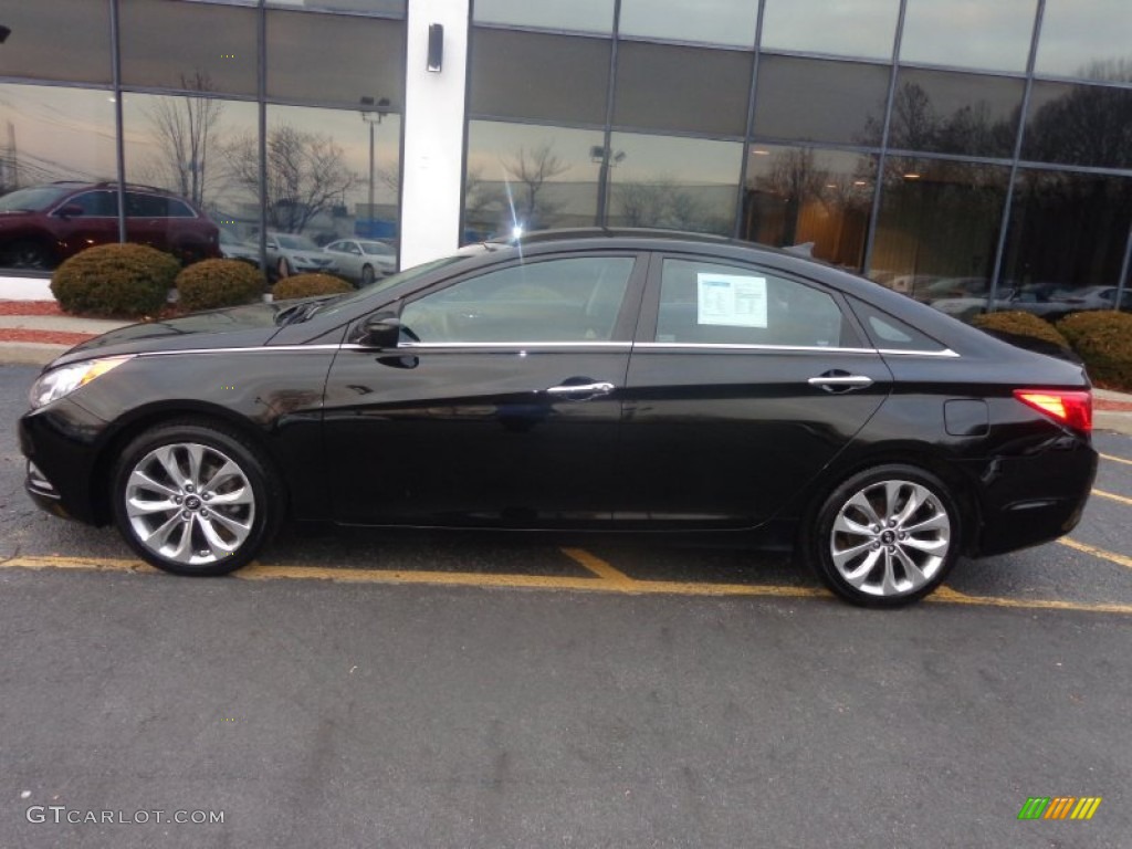 2011 Sonata SE - Midnight Black / Gray photo #8