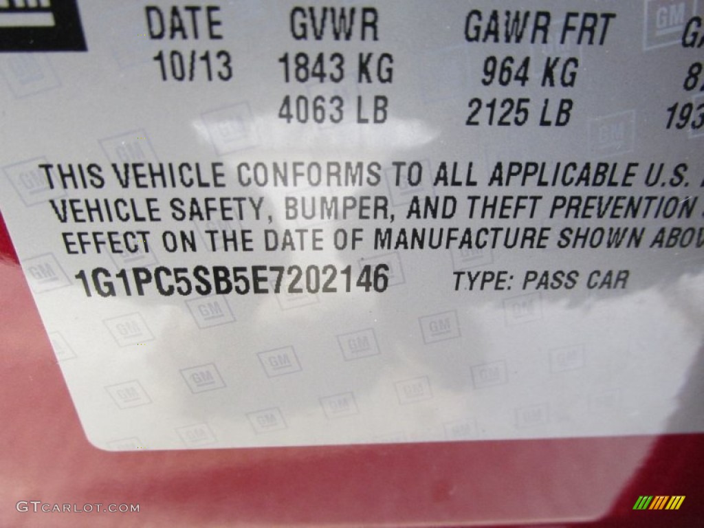 2014 Cruze LT - Crystal Red Tintcoat / Jet Black photo #19