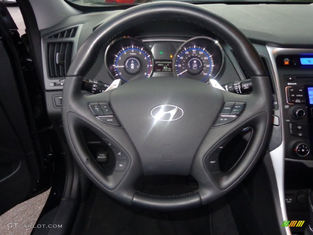 2011 Sonata SE - Midnight Black / Gray photo #21
