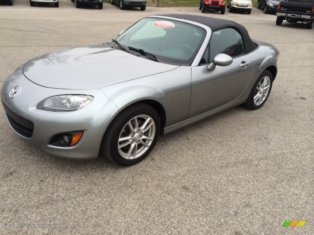 2009 MX-5 Miata Touring Roadster - Liquid Silver Metallic / Black photo #3