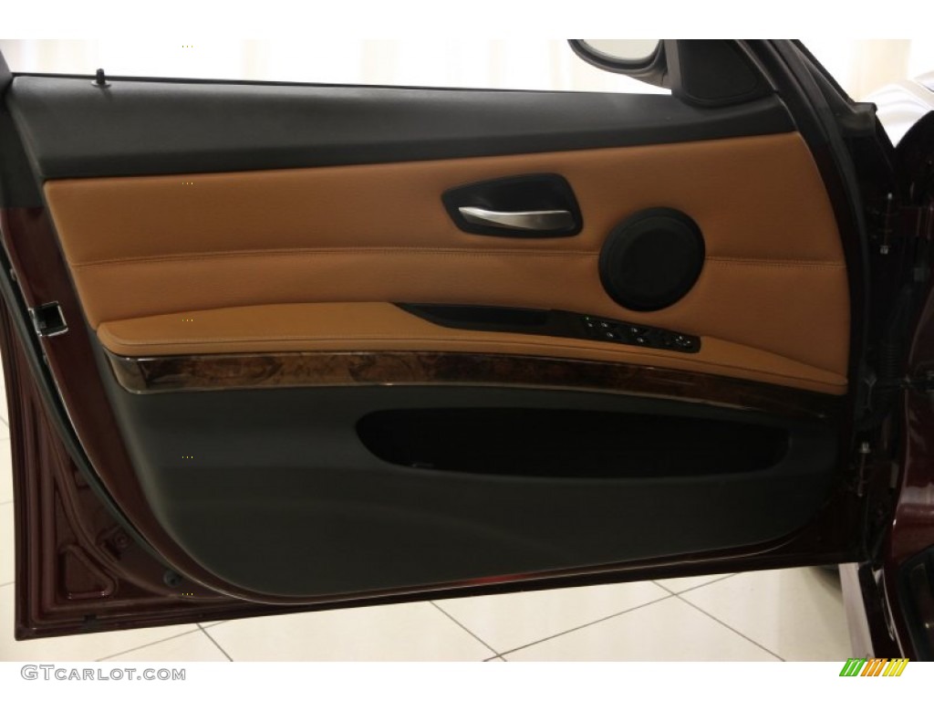 2009 BMW 3 Series 335xi Sedan Saddle Brown Dakota Leather Door Panel Photo #88525656