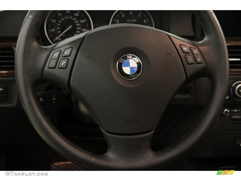 2009 BMW 3 Series 335xi Sedan Saddle Brown Dakota Leather Steering Wheel Photo #88525701