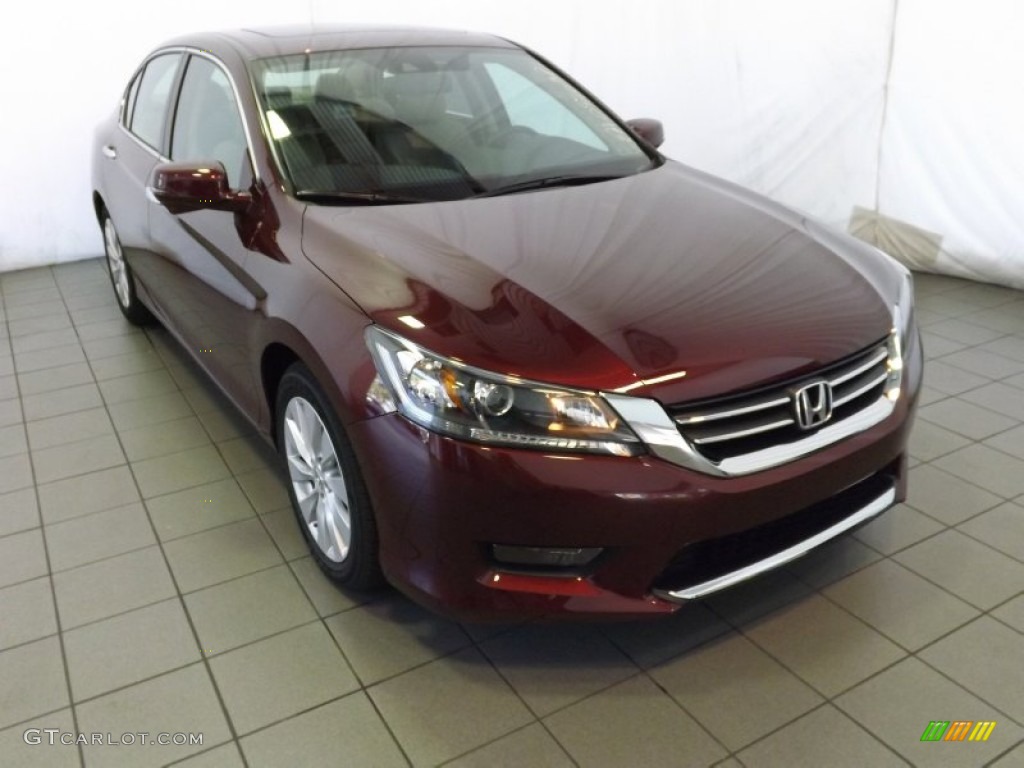 2014 Accord EX-L Sedan - Basque Red Pearl II / Ivory photo #1