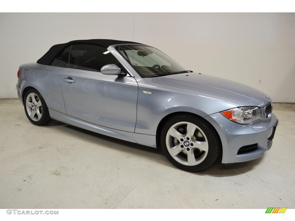 2009 1 Series 135i Convertible - Blue Water Metallic / Grey Boston Leather photo #2