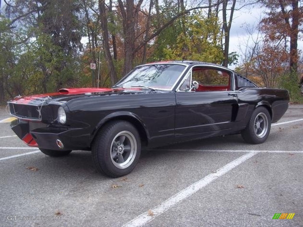 1965 Mustang Fastback - Raven Black / Red photo #1