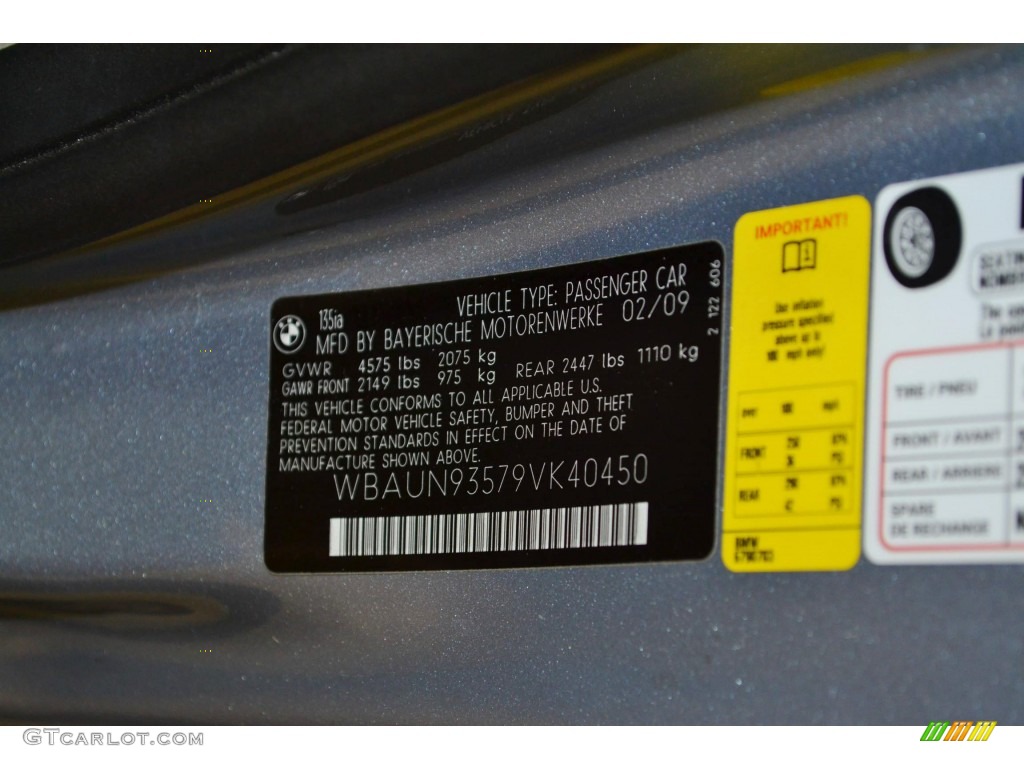 2009 1 Series 135i Convertible - Blue Water Metallic / Grey Boston Leather photo #9