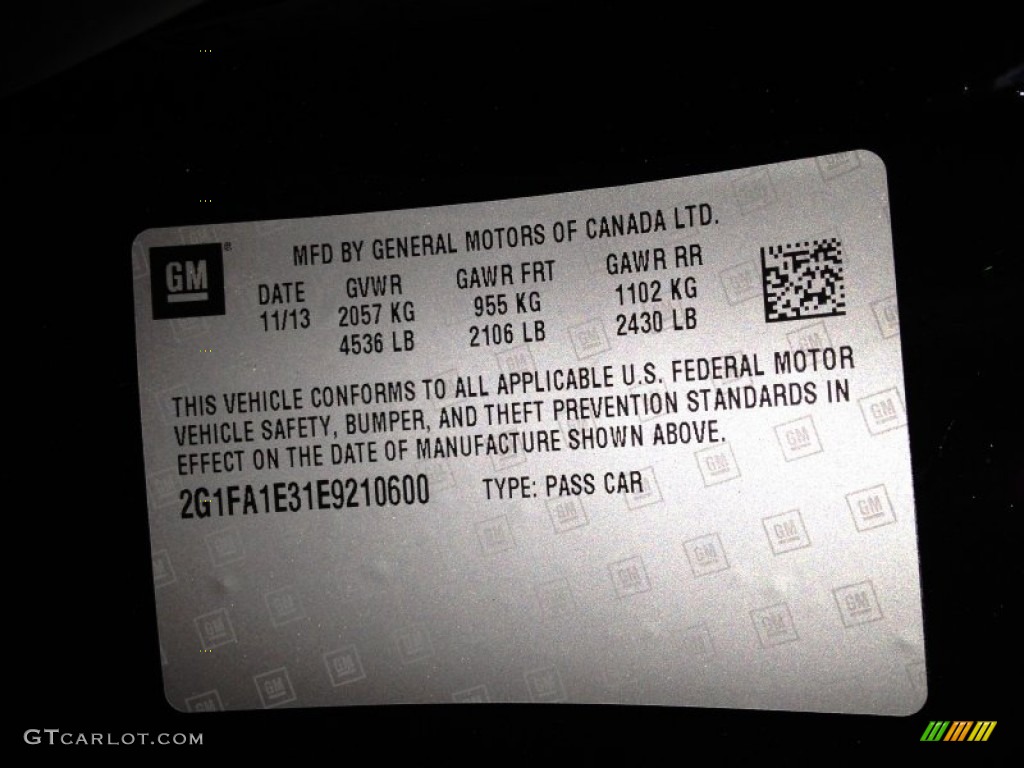 2014 Camaro LS Coupe - Black / Black photo #9