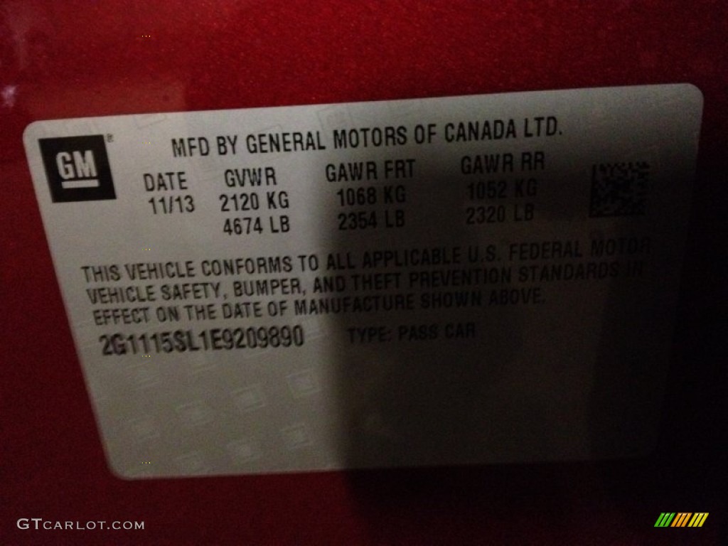 2014 Impala LT - Crystal Red Tintcoat / Jet Black photo #9