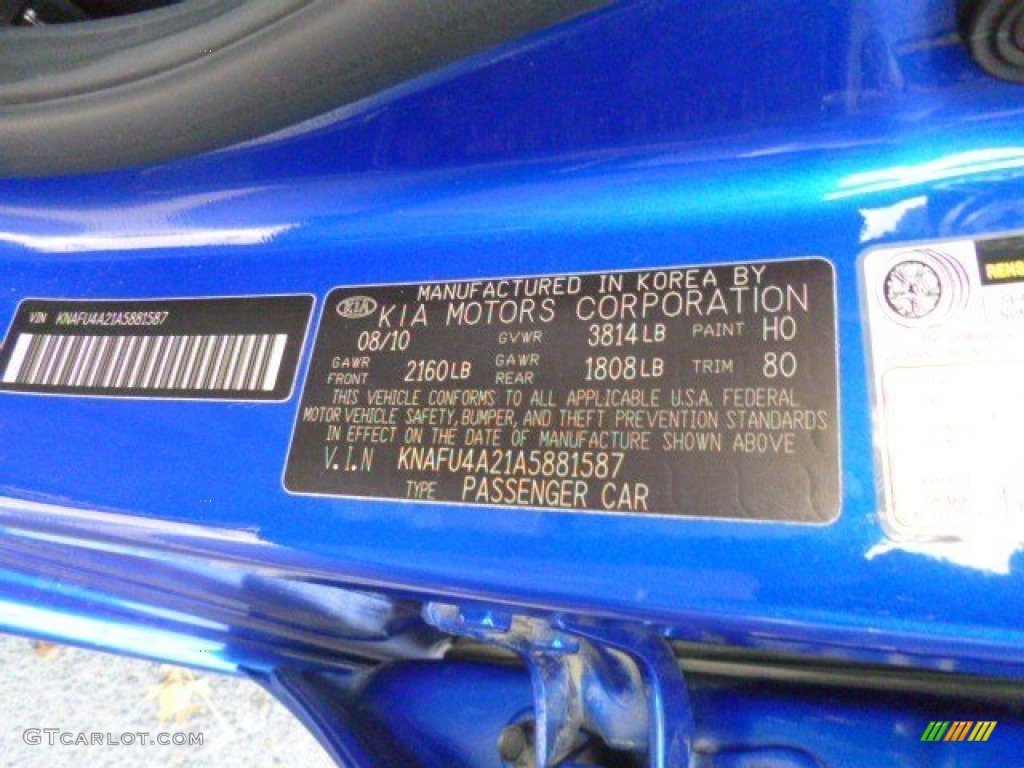 2010 Forte EX - Corsa Blue / Stone photo #23