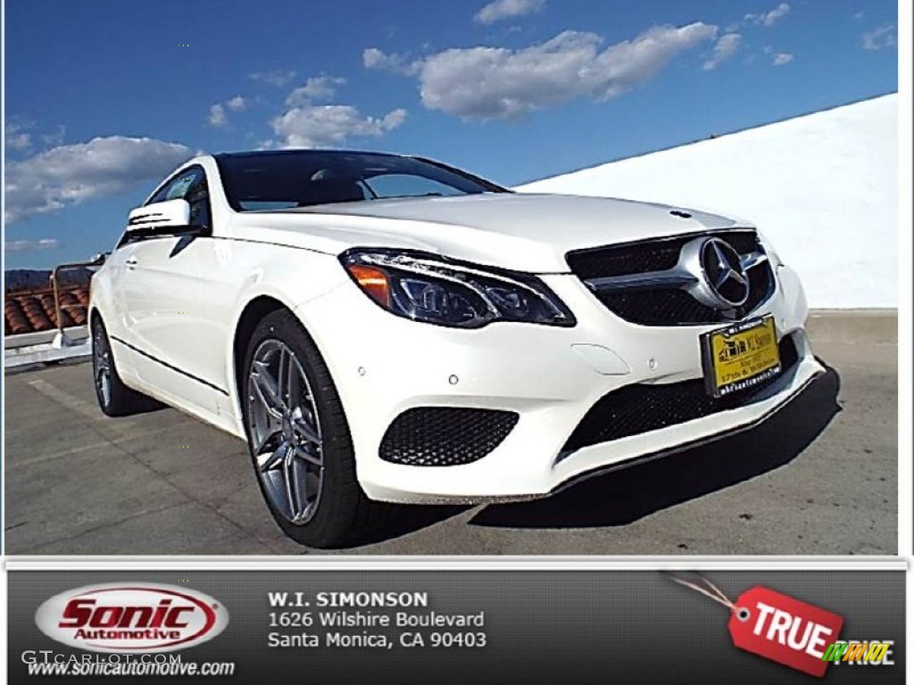 2014 E 350 Coupe - Diamond White Metallic / Black photo #1