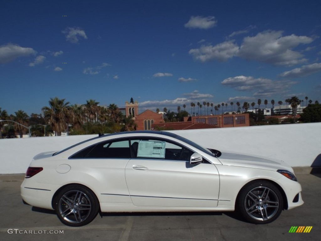 2014 E 350 Coupe - Diamond White Metallic / Black photo #3