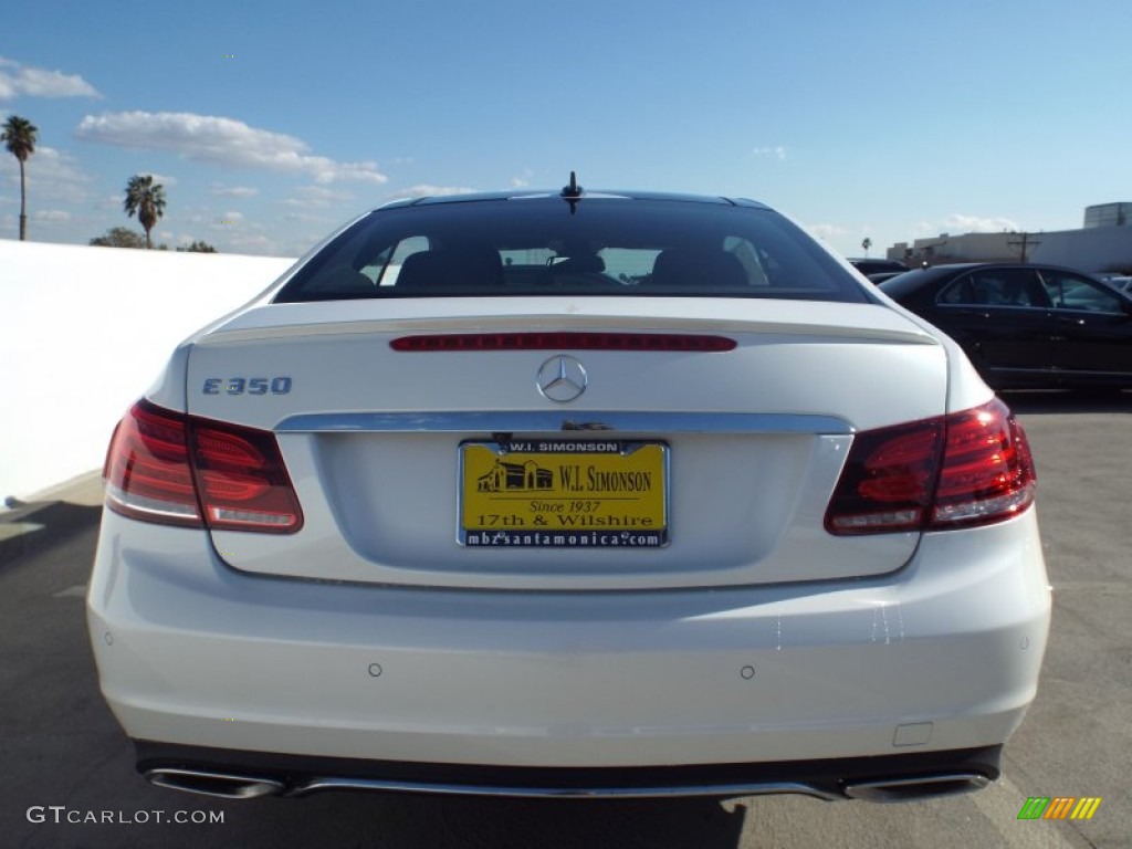 2014 E 350 Coupe - Diamond White Metallic / Black photo #5