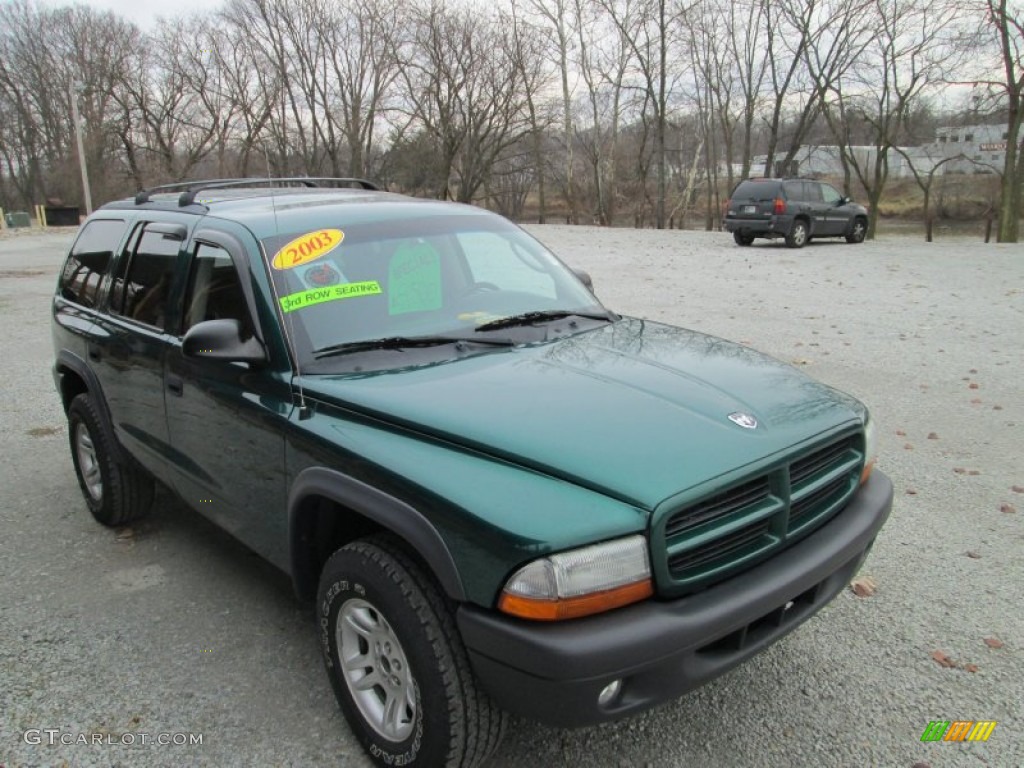 2003 Durango SXT 4x4 - Timberline Green Pearlcoat / Dark Slate Gray photo #4