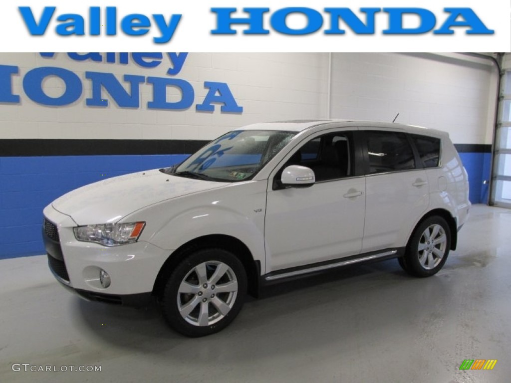 2012 Outlander GT S AWD - Diamond White Pearl / Black photo #1