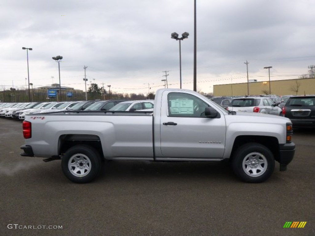 2014 Silverado 1500 WT Regular Cab 4x4 - Silver Ice Metallic / Jet Black/Dark Ash photo #4