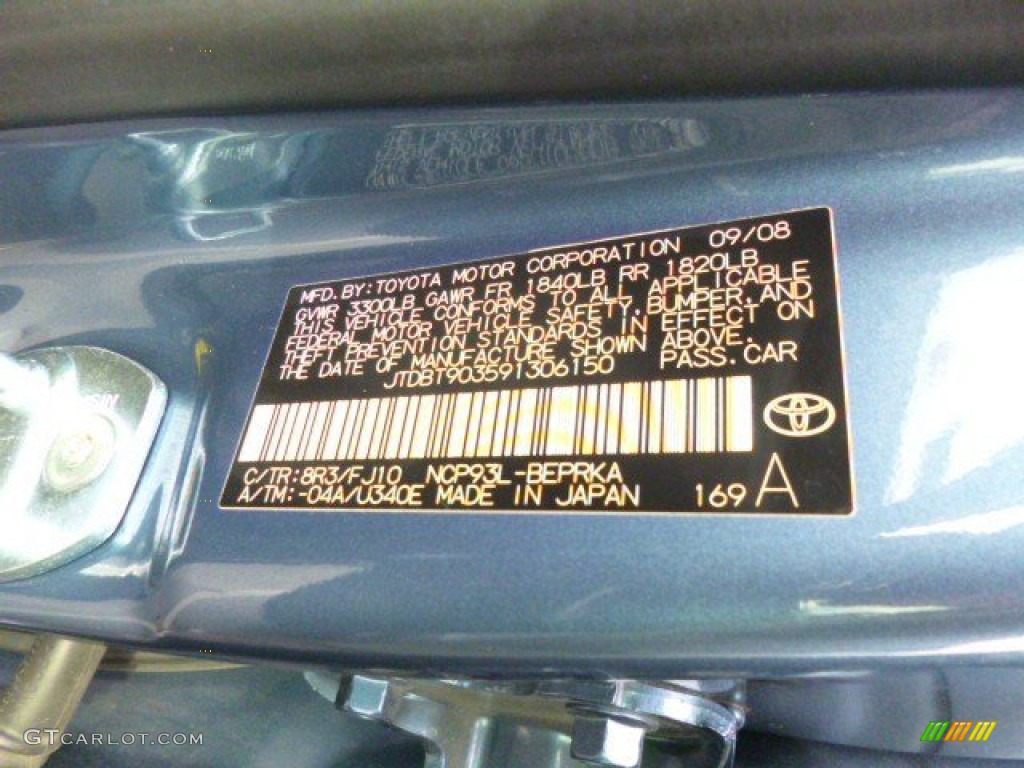 2009 Yaris Sedan - Pacific Blue Metallic / Dark Charcoal photo #22
