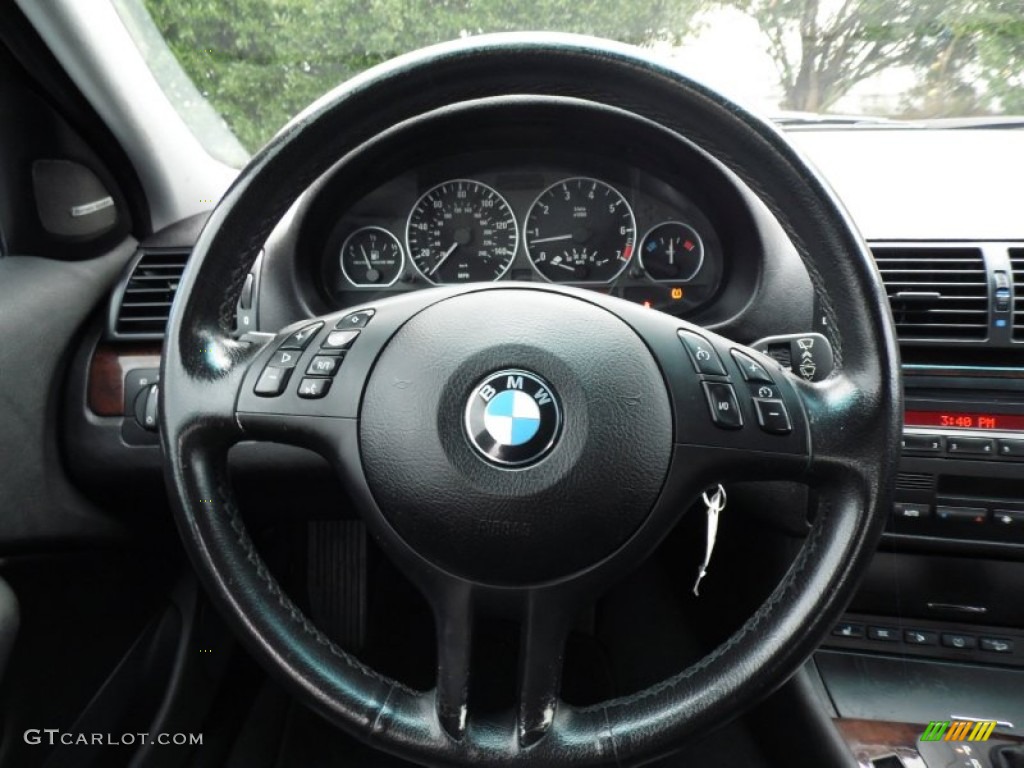 2003 BMW 3 Series 330xi Sedan Black Steering Wheel Photo #88546172