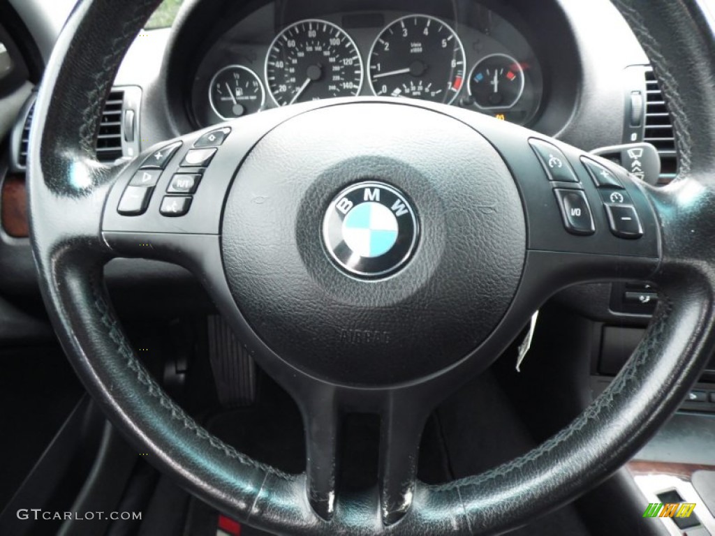 2003 BMW 3 Series 330xi Sedan Black Steering Wheel Photo #88546232