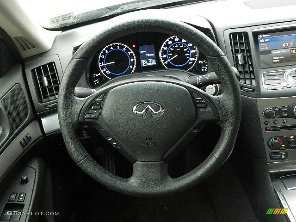 2013 Infiniti G 37 x AWD Sedan Graphite Steering Wheel Photo #88547300
