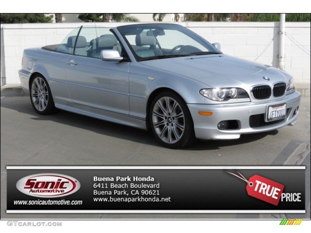 2005 3 Series 330i Convertible - Titanium Silver Metallic / Grey photo #1