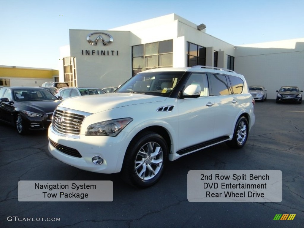 2011 QX 56 - Moonlight White / Wheat photo #1