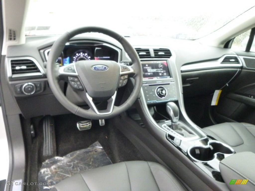 Charcoal Black Interior 2014 Ford Fusion Titanium AWD Photo #88550582