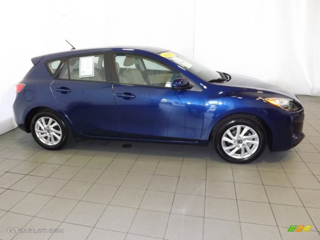 2013 MAZDA3 i Touring 5 Door - Indigo Lights Mica / Black photo #5