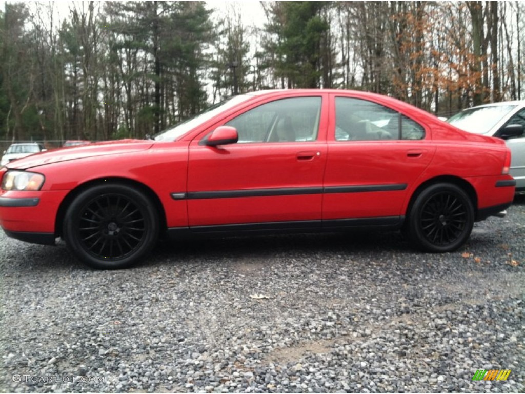 2001 S60 2.4T - Classic Red / Taupe/Light Taupe photo #1