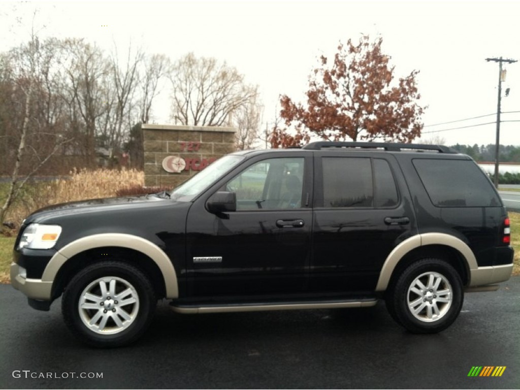 2008 Explorer Eddie Bauer 4x4 - Black / Black/Camel photo #1