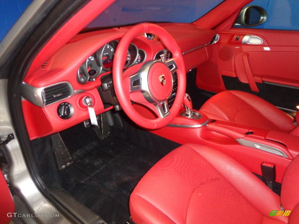 Carrera Red Natural Leather Interior 2012 Porsche 911 Carrera GTS Cabriolet Photo #88553383