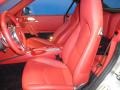 Carrera Red Natural Leather Front Seat Photo for 2012 Porsche 911 #88553411