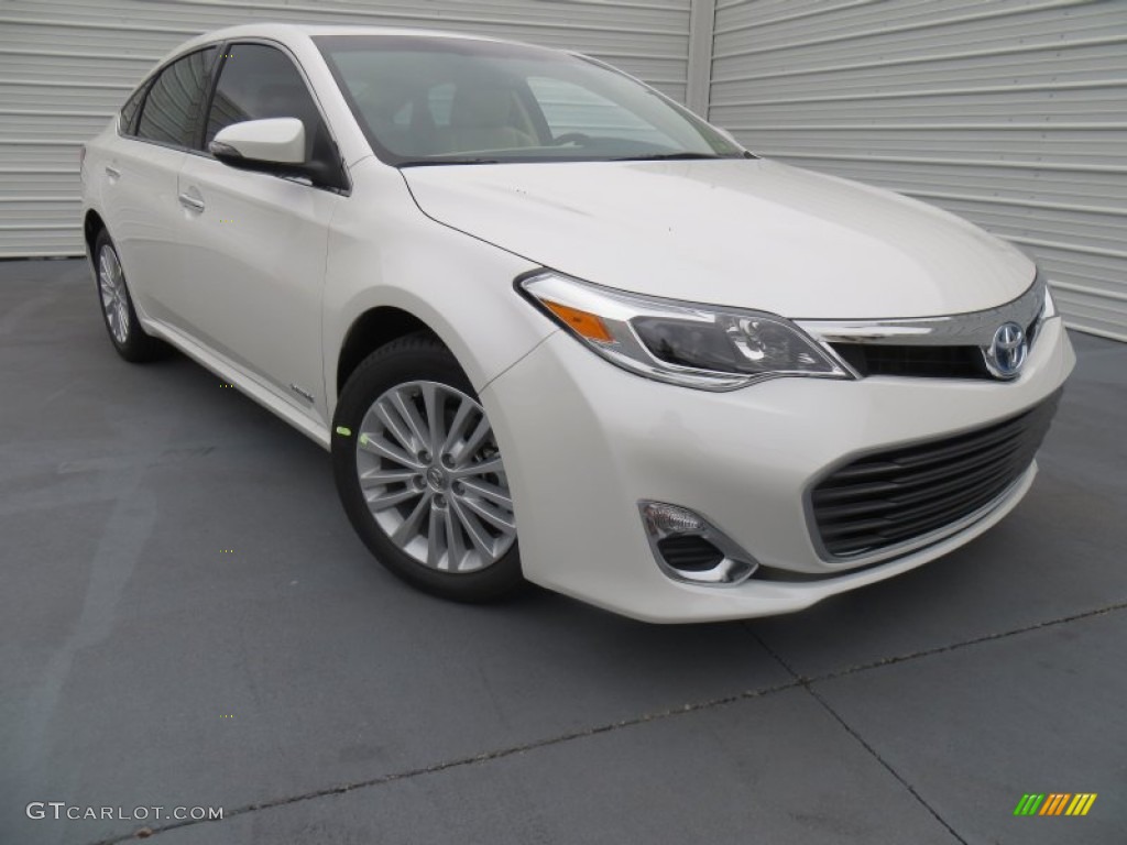 2014 Avalon Hybrid XLE Premium - Blizzard Pearl / Almond photo #1