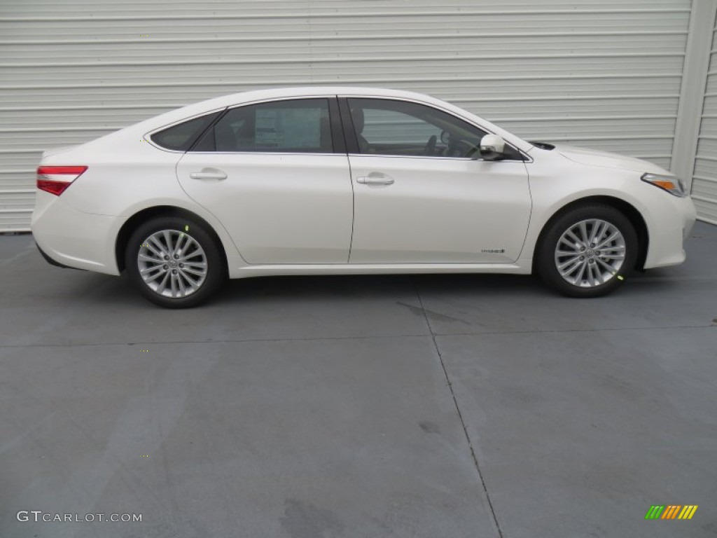 2014 Avalon Hybrid XLE Premium - Blizzard Pearl / Almond photo #3