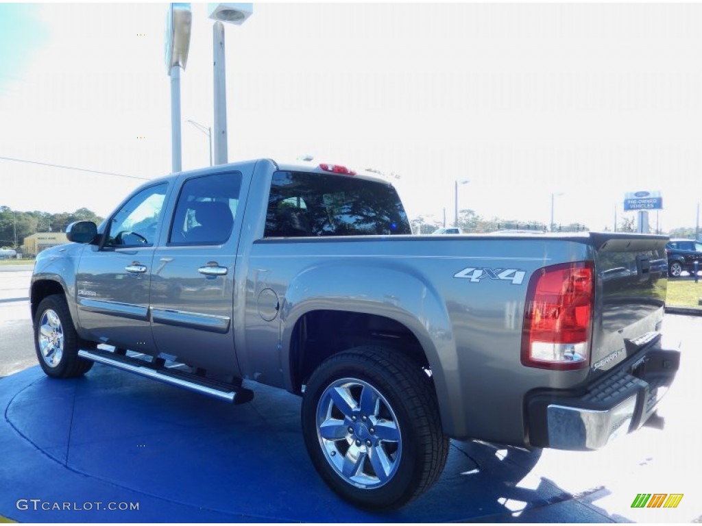 2013 Sierra 1500 SLE Crew Cab 4x4 - Steel Gray Metallic / Ebony photo #3