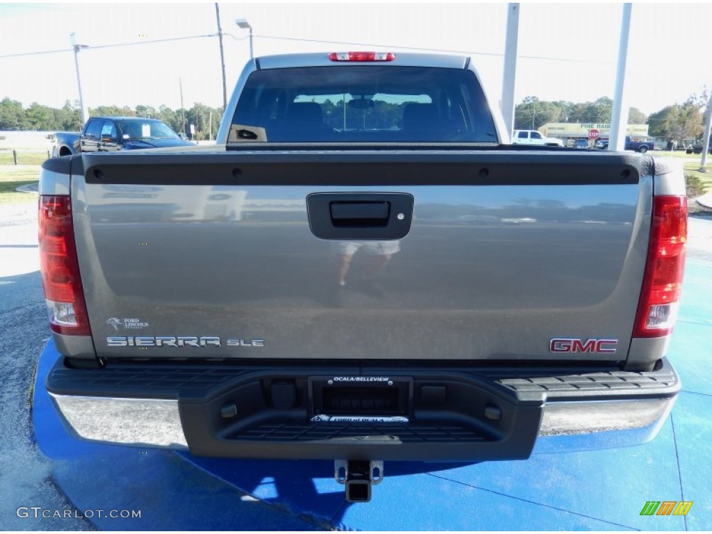 2013 Sierra 1500 SLE Crew Cab 4x4 - Steel Gray Metallic / Ebony photo #4