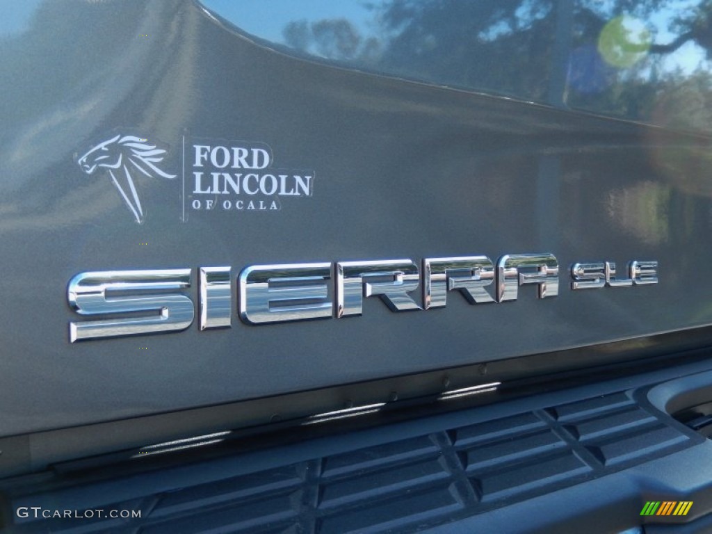 2013 Sierra 1500 SLE Crew Cab 4x4 - Steel Gray Metallic / Ebony photo #10