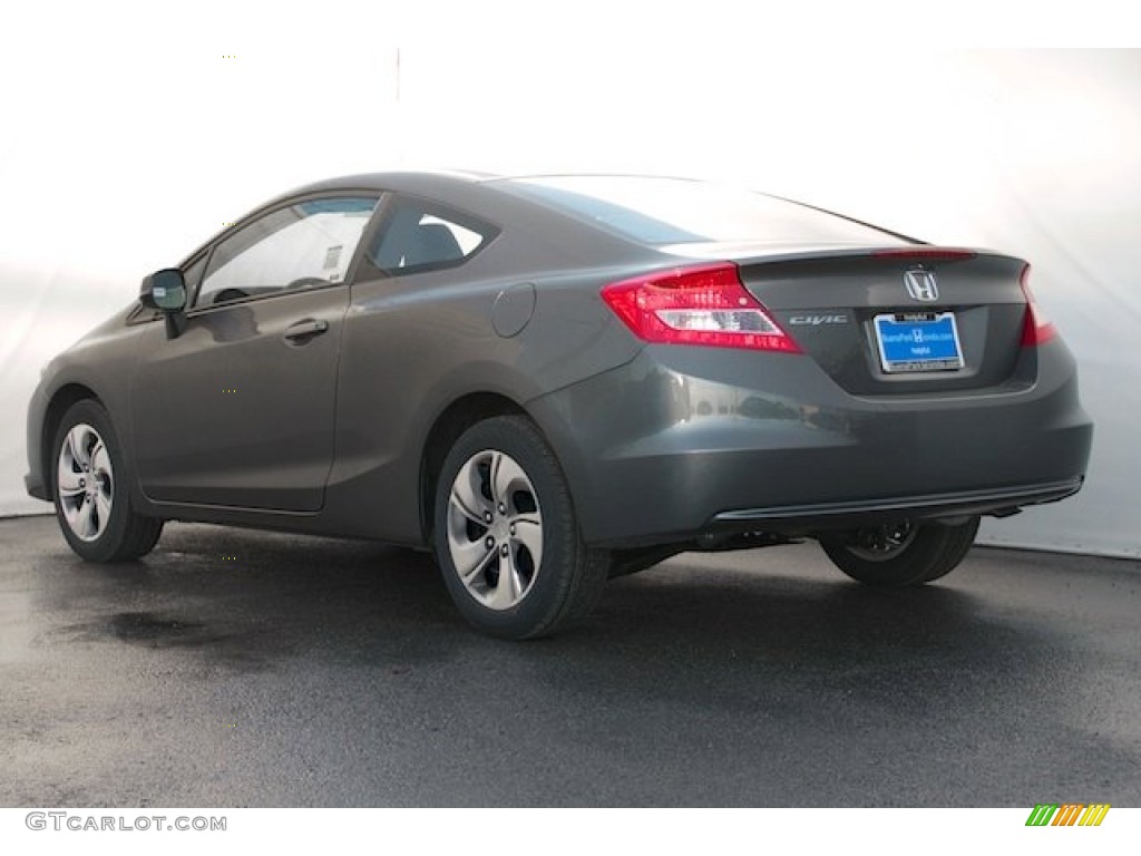 2013 Civic LX Coupe - Polished Metal Metallic / Gray photo #2