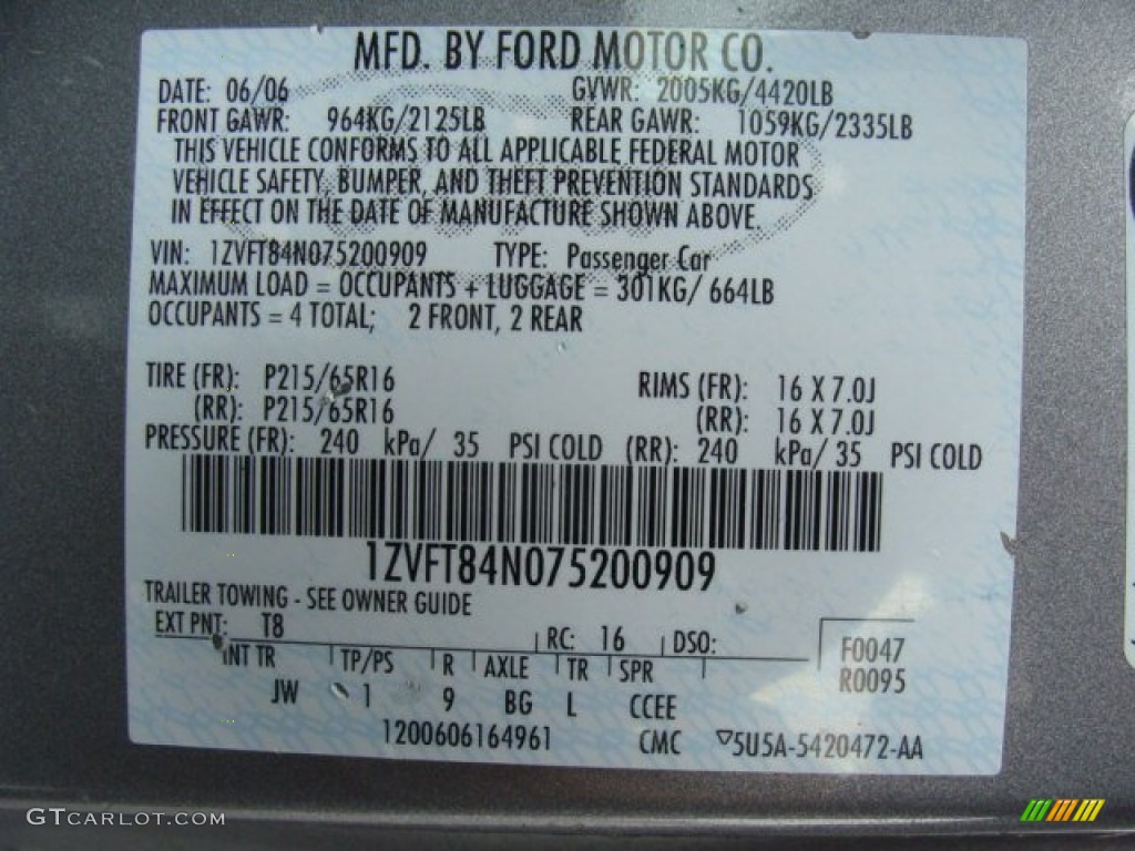2007 Mustang V6 Premium Convertible - Tungsten Grey Metallic / Dark Charcoal photo #26