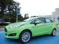 2014 Green Envy Ford Fiesta SE Sedan  photo #1