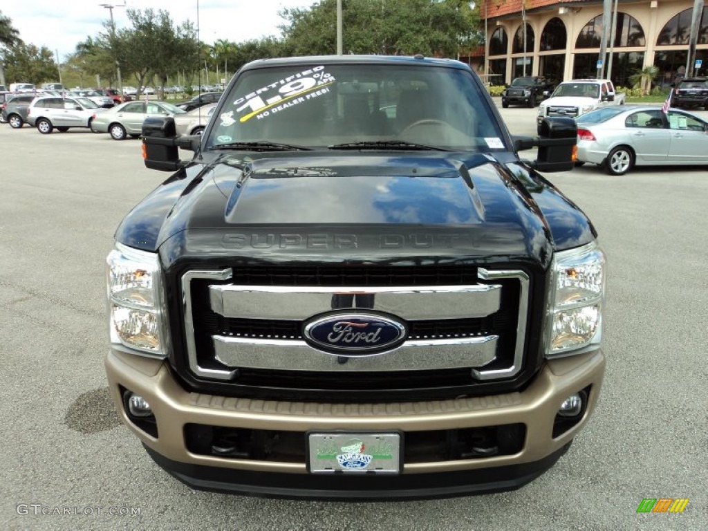 2012 F250 Super Duty King Ranch Crew Cab 4x4 - Tuxedo Black Metallic / Chaparral Leather photo #20