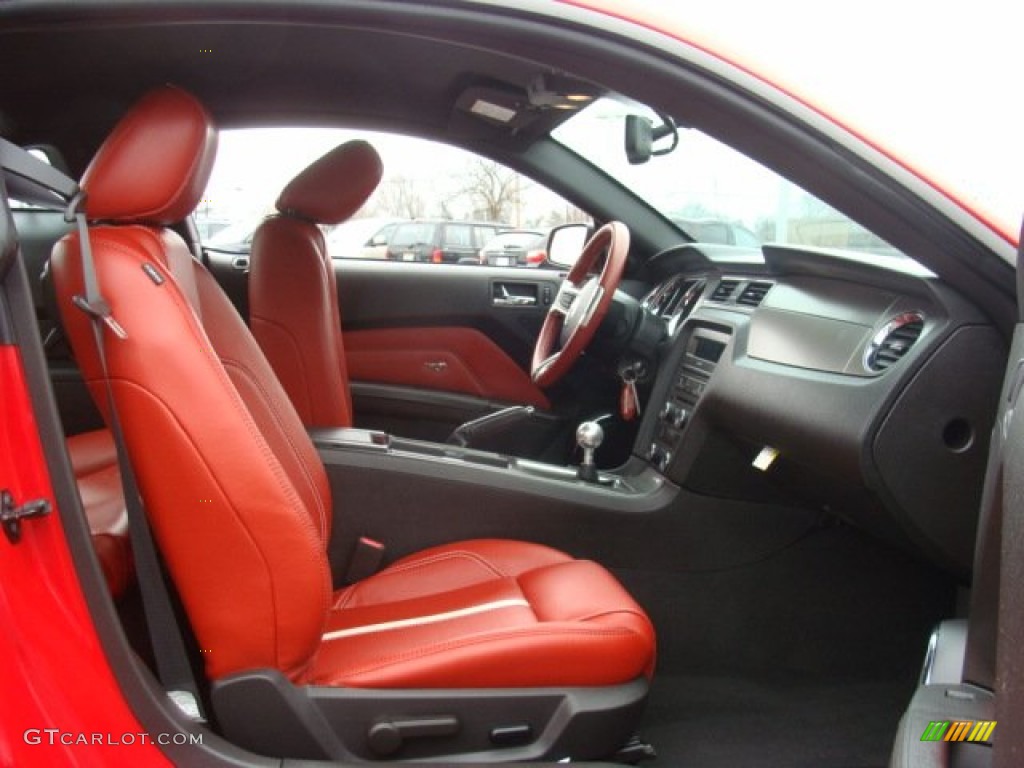 2010 Mustang GT Premium Coupe - Torch Red / Brick Red photo #15