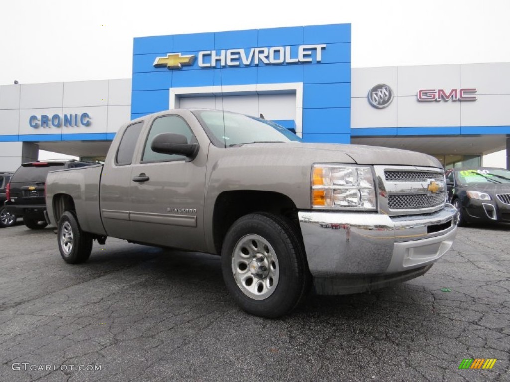 2013 Silverado 1500 LT Extended Cab - Graystone Metallic / Ebony photo #1