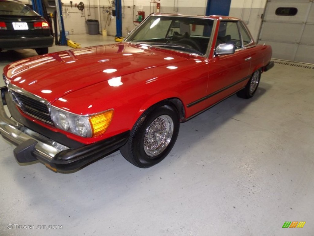 1977 SL Class 450 SL roadster - Signal Red / Black photo #1