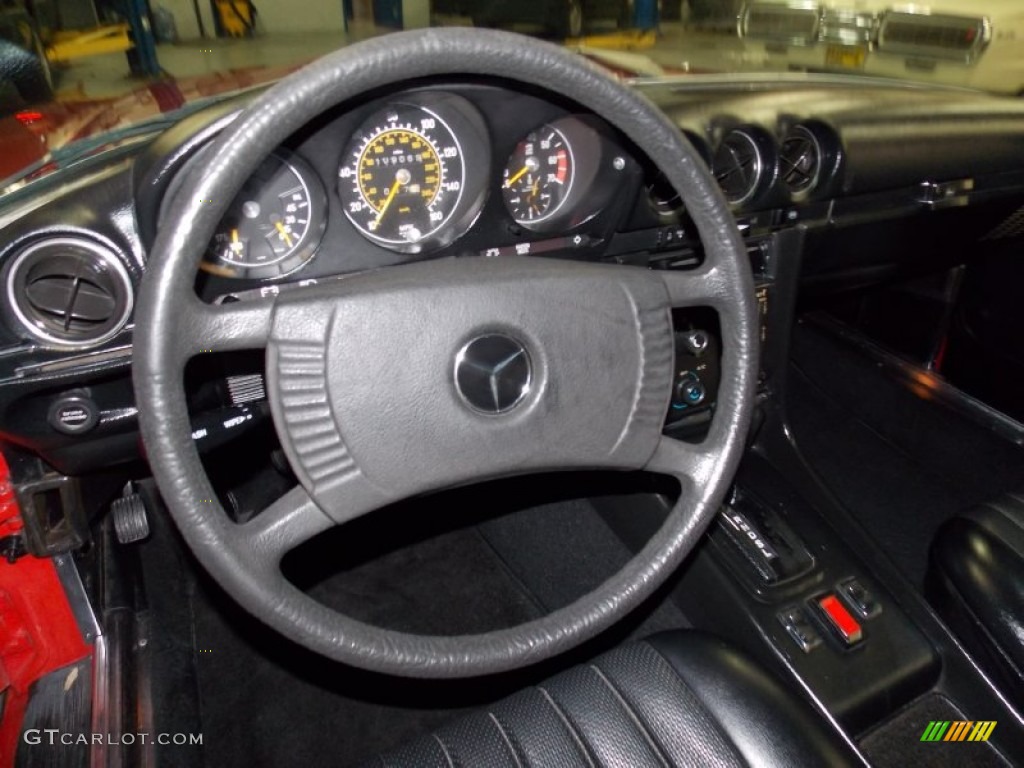 1977 Mercedes-Benz SL Class 450 SL roadster Black Steering Wheel Photo #88557221