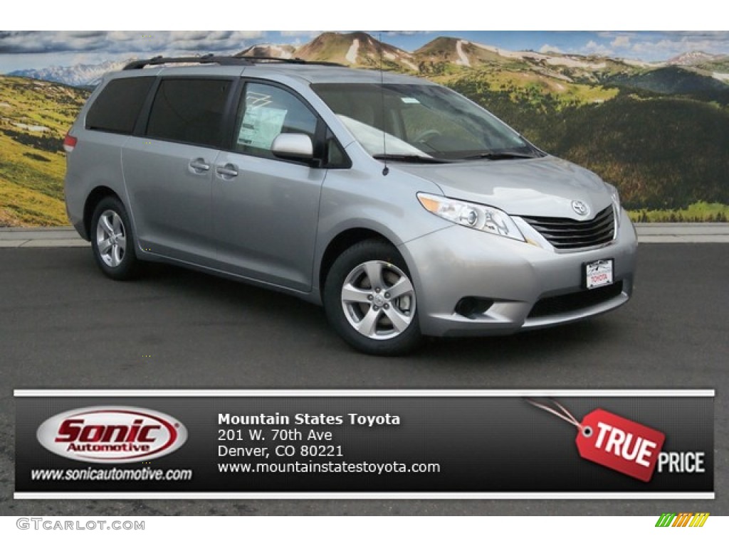 2014 Sienna LE - Silver Sky Metallic / Light Gray photo #1