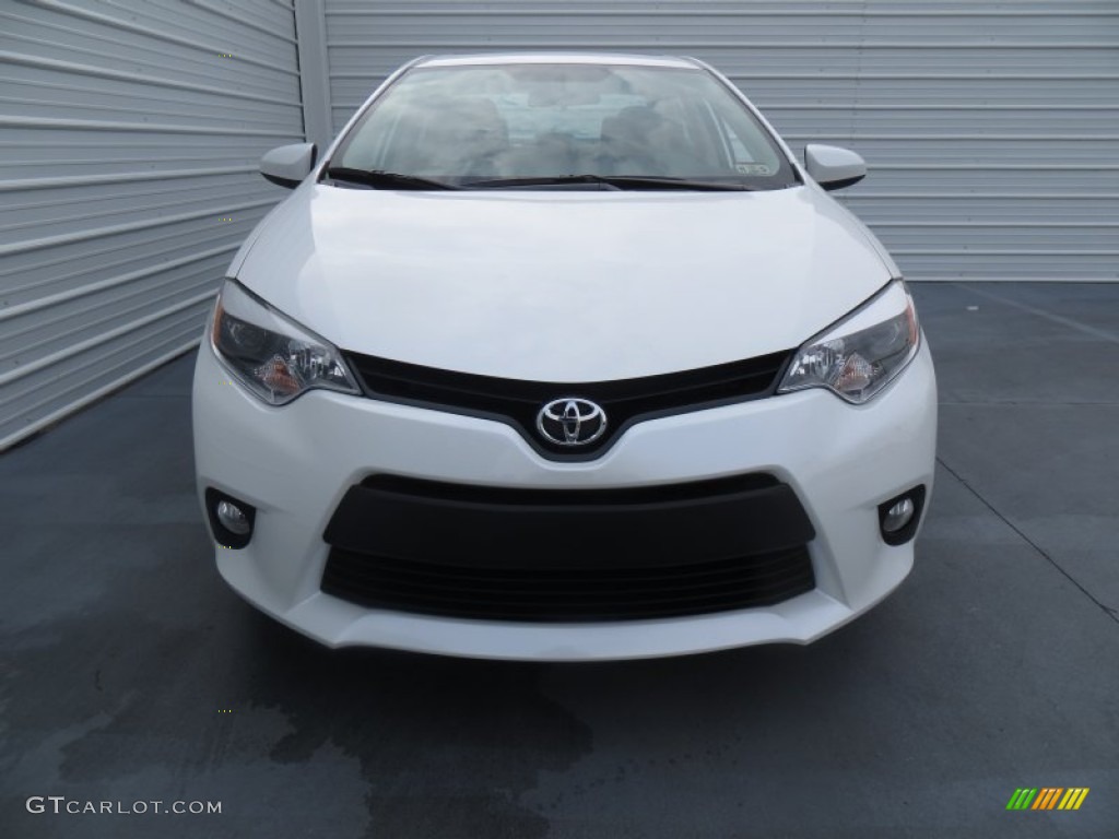 2014 Corolla LE Eco - Blizzard Pearl White / Ivory photo #8