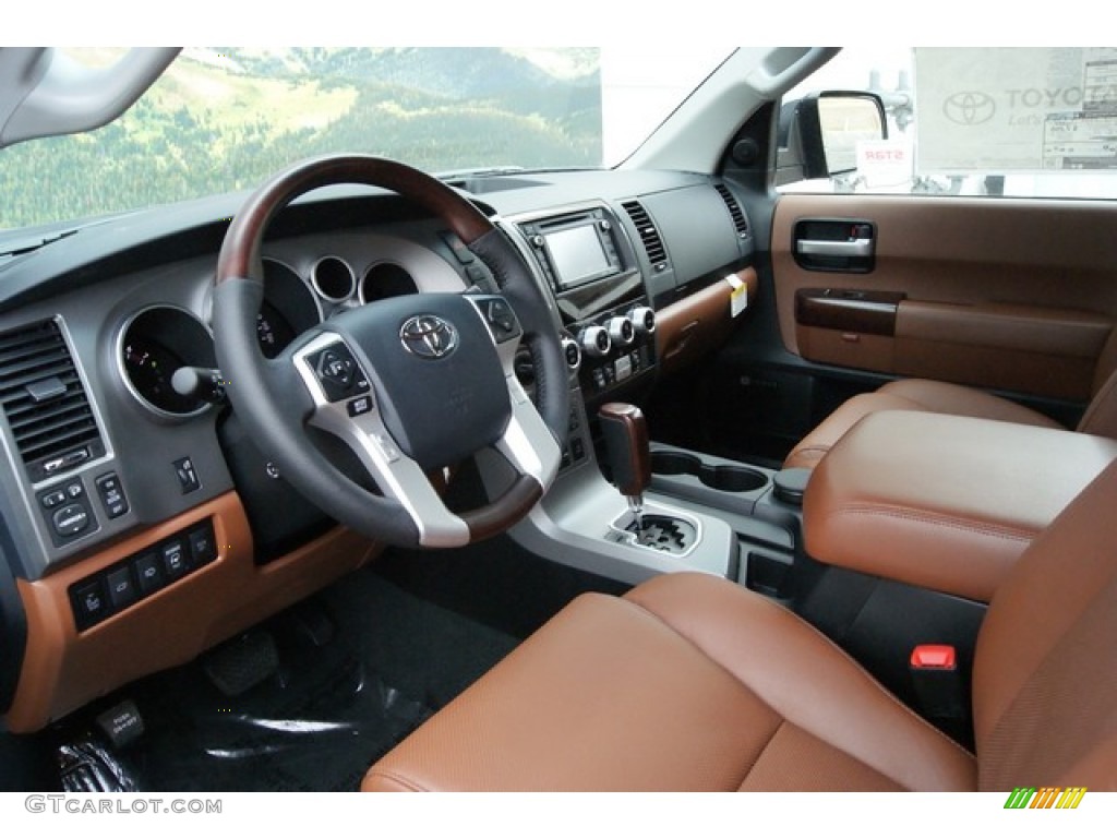 Red Rock Interior 2014 Toyota Sequoia Platinum 4x4 Photo #88558835