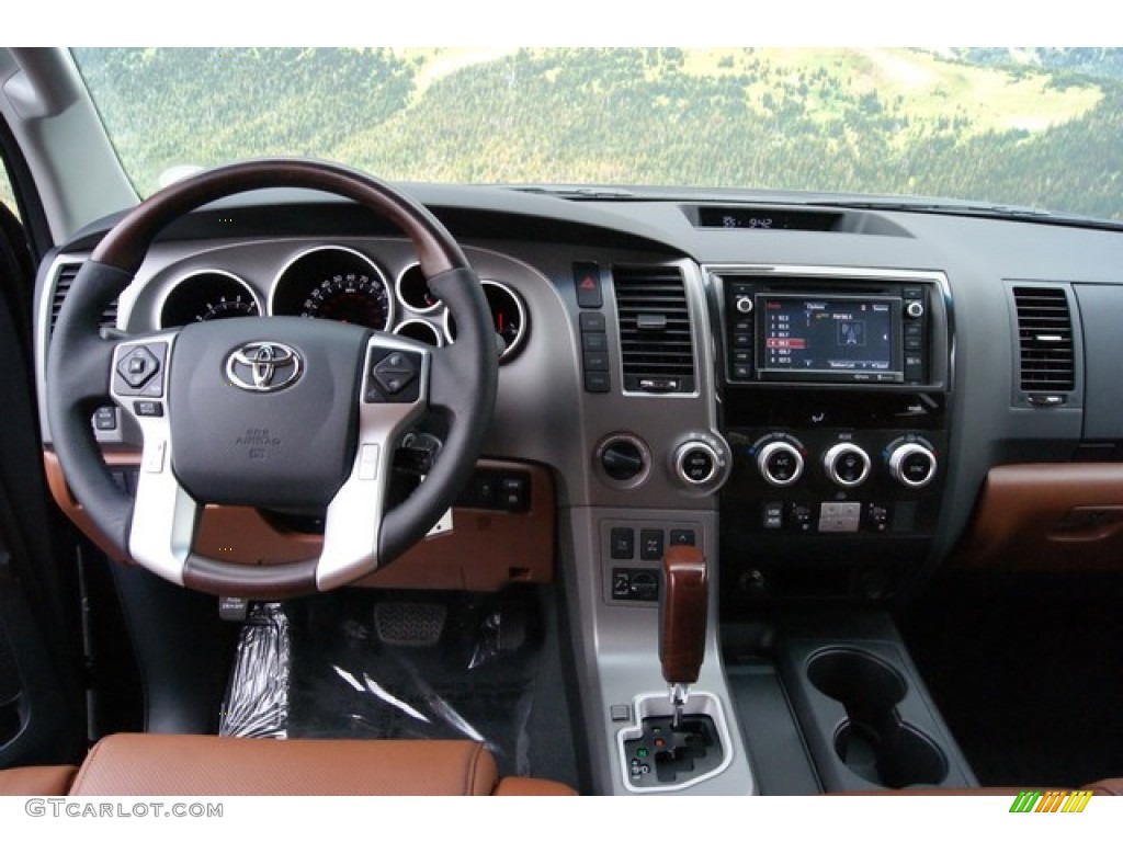 2014 Toyota Sequoia Platinum 4x4 Red Rock Dashboard Photo #88558853